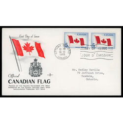 canada stamp 439 canadian flag 5 1965 FDC 005