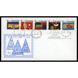 canada stamp 528ap christmas 1970 FDC 001