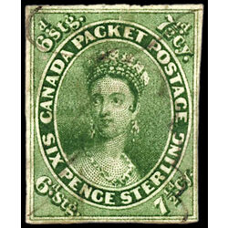 canada stamp 9 queen victoria 7 d 1857 U VF 025