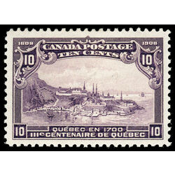 canada stamp 101 quebec in 1700 10 1908 M VF 058