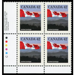 canada stamp 1356 flag over hills 42 1991 PB LL