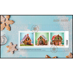 canada stamp 3466 fdc holiday gingerbread houses 5 31 2024