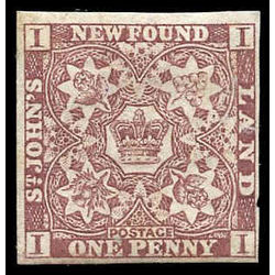 newfoundland stamp 1i pence first issue 1d 1857