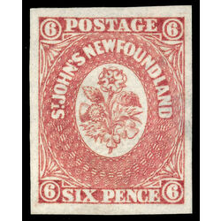 newfoundland stamp 20 pence third issue 6d 1861 M VFNG 008