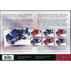 canada stamp prepaid postage cards ux406 12 nhl zamboni ice resurfacing machines 2014