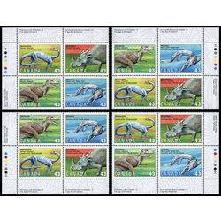 canada stamp 1498a prehistoric life in canada 3 1993 PB SET