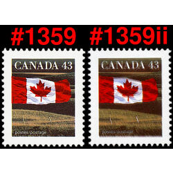 canada stamp 1359ii flag over field 43 1992