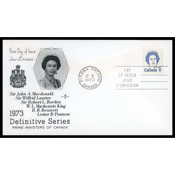 canada stamp 593 queen elizabeth ii 8 1973 FDC PC 026