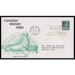 canada stamp 335 walrus 4 1954 FDC PC 005