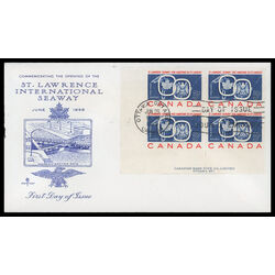 canada stamp 387 seaway and national emblems 5 1959 FDC LL 023