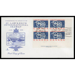 canada stamp 387 seaway and national emblems 5 1959 FDC LR 024