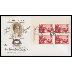 canada stamp 386 queen elizabeth ii 5 1959 FDC LL 027