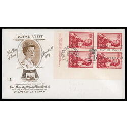 canada stamp 386 queen elizabeth ii 5 1959 FDC LR 028