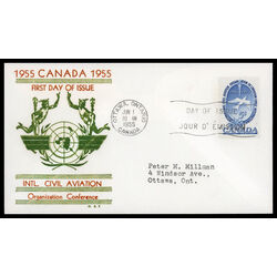 canada stamp 354 dove 5 1955 FDC PC 008