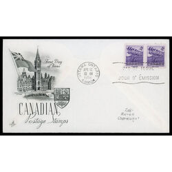 canada stamp 360 caribou 4 1956 FDC PC 001