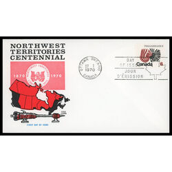 canada stamp 506 northwest territories centennial 6 1970 FDC PC 009