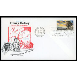 canada stamp 512 henry kelsey 6 1970 FDC PC 012