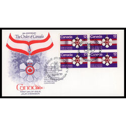 canada stamp 736 order of canada medal 12 1977 FDC BLOCK 010