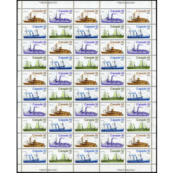 canada stamp 703a inland vessels 1976 M PANE%2B8 VARIETIES