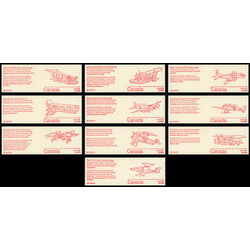 collection of 10 different booklet designs of bk74a b