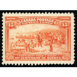 canada stamp 102 champlain s departure 15 1908 M VF 065