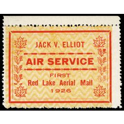 canada stamp cl air mail semi official cl6 jack v elliot air service 25 1926 M NH 010