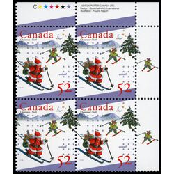 canada stamp 1628 santa and elf skiing 52 1996 PB UR