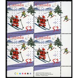 canada stamp 1628 santa and elf skiing 52 1996 PB LR