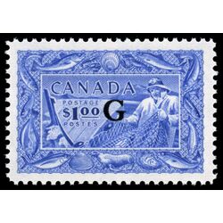 canada stamp o official o27 fisherman 1 00 1951 M VFNH 007