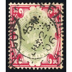 great britain stamp 138 king edward vii 1sh 1902 U VF 008