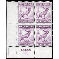 newfoundland stamp 257 caribou 5 1941 PB LL 43966