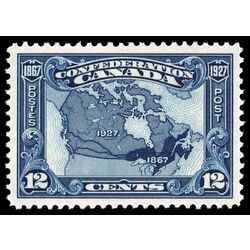 canada stamp 145 map of canada 1867 1927 12 1927 M XFNH 013