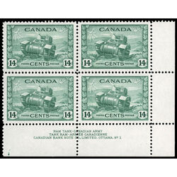 canada stamp 259 ram tank canadian army 14 1943 PB LR %231 007