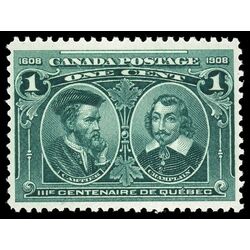 canada stamp 97 cartier champlain 1 1908 M VFNH 020