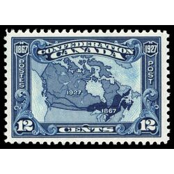 canada stamp 145 map of canada 1867 1927 12 1927 M XFNH 014