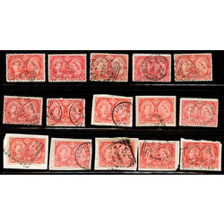 canada stamps 1897 diamond jubilees 51 3 town cancellations x35