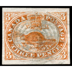 canada stamp 4 beaver 3d 1852 U VF 147