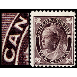 canada stamp 73 queen victoria 10 1897 M F 030