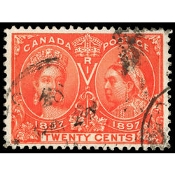 canada stamp 59 queen victoria diamond jubilee 20 1897 U VF 072