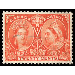 canada stamp 59 queen victoria diamond jubilee 20 1897 U XF 071