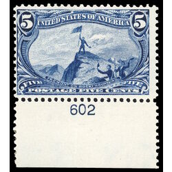 us stamp postage issues 288 fremont on the rocky mountain 5 1898 M FNH 001