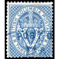 british columbia vancouver island stamp 7 seal of british columbia 3d 1865 U F 031