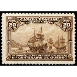 canada stamp 103 cartier s arrival 20 1908 M F VFNH 064