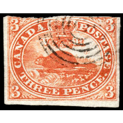 canada stamp 4 beaver 3d 1852 U F VF 149