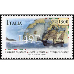 italy stamp 2162 john cabot s voyage to canada 500th anniversary 1997