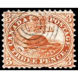 canada stamp 12 beaver 3d 1859 U VF 045