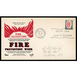 canada stamp 364 house on fire 5 1956 FDC PC 008