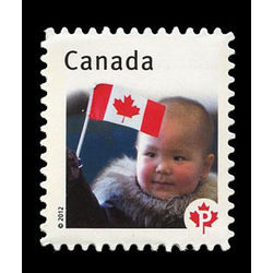 canada stamp 2503d inuit child waving flag 2012